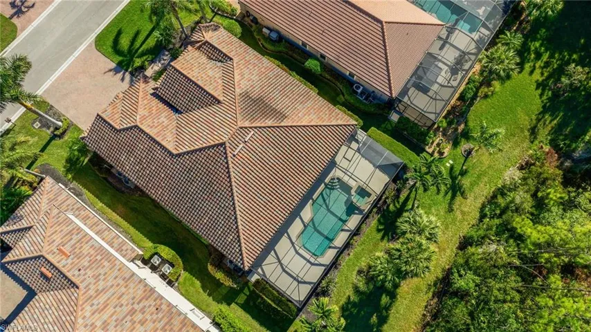View from above of property