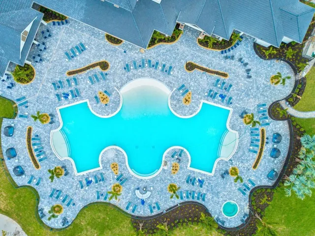 Resort style pool with poolside service and cabanas.