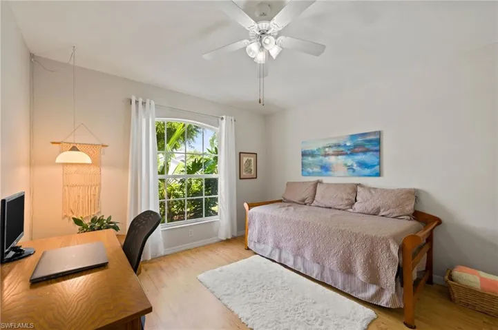 2nd Bedroom featuring light wood-type flooring and ceiling fan