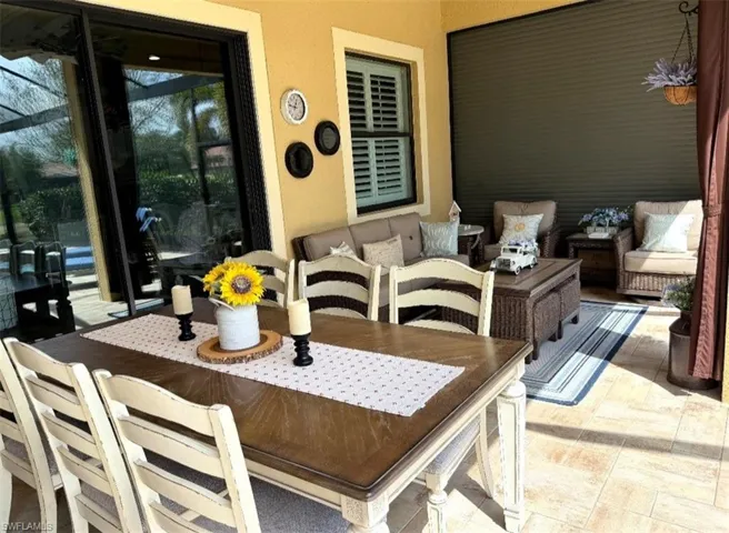 View of patio featuring outdoor lounge area