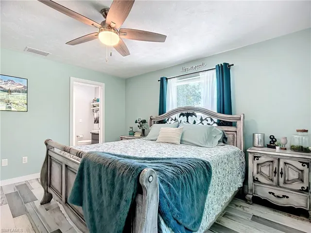 3rd king bedroom, a designer ceiling fan, and connected bathroom
