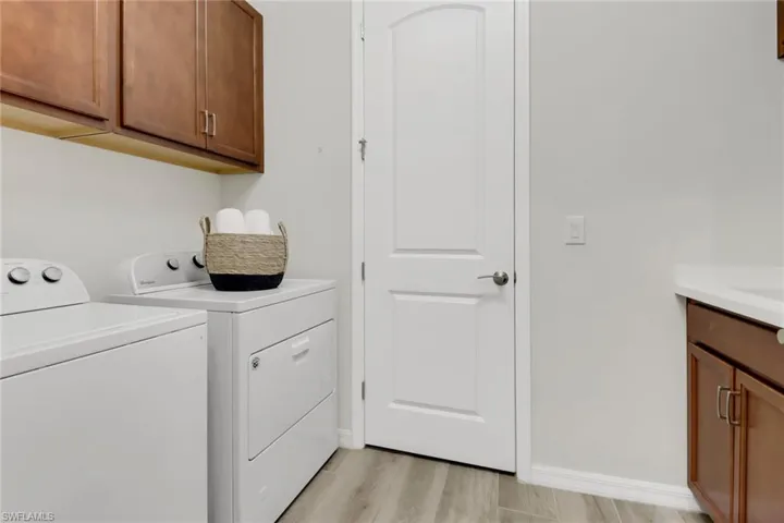 Additional storage, utility sink cabinets