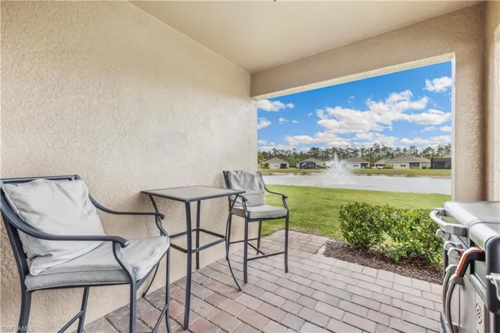 Enjoy the water feature right outside your door and from your open lanai
