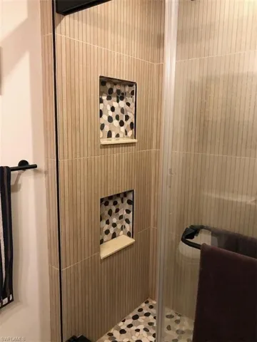 Bathroom with a shower stall