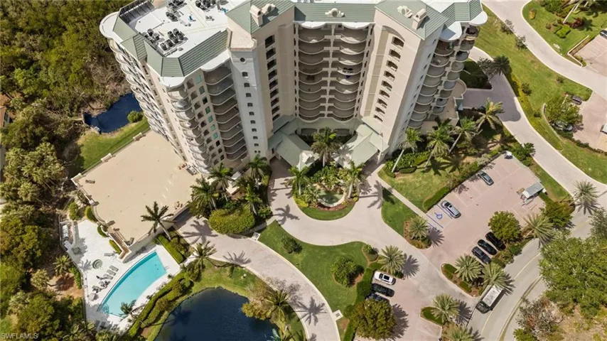 Aerial view of pool