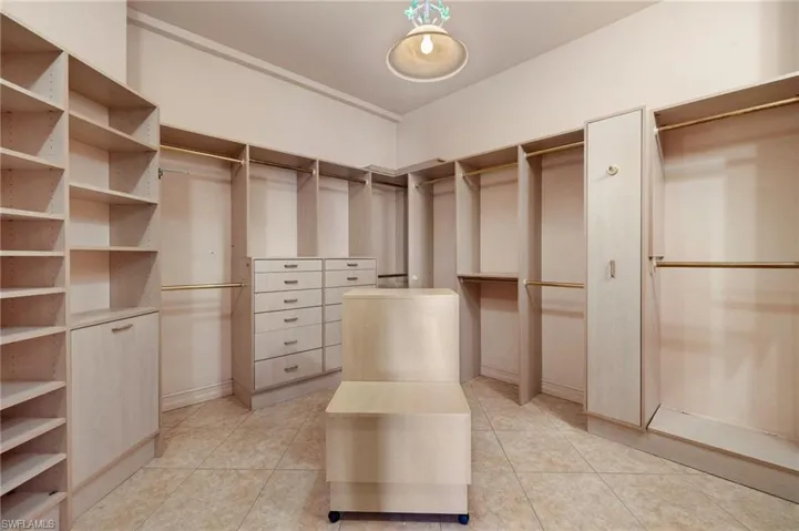Spacious custom closet