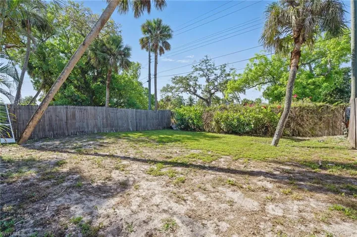 View of fenced yard