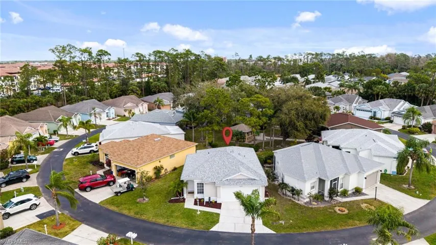 Birds eye view of property featuring a residential view