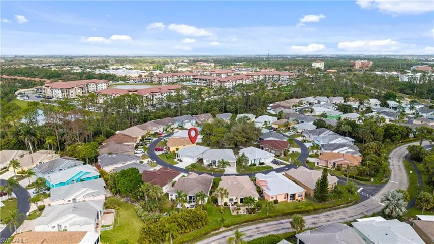 Drone / aerial view with a residential view