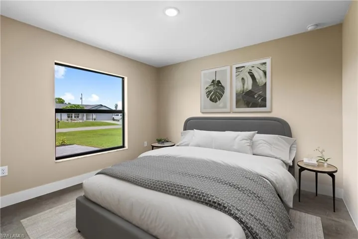 #4 Virtually staged for illustrative purposes. Bedroom featuring hardwood / wood-style floors