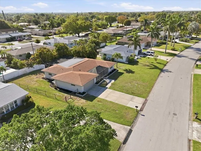 Aerial view of residential area