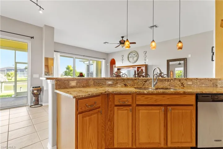 Kitchen & Living Rool are adjacent to FLORIDA Sunroom