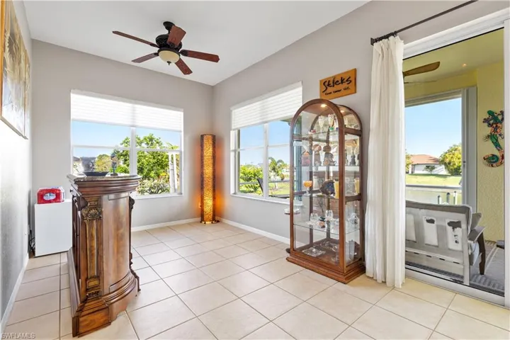 Florida Sunroom with One Rolldown Shutter
