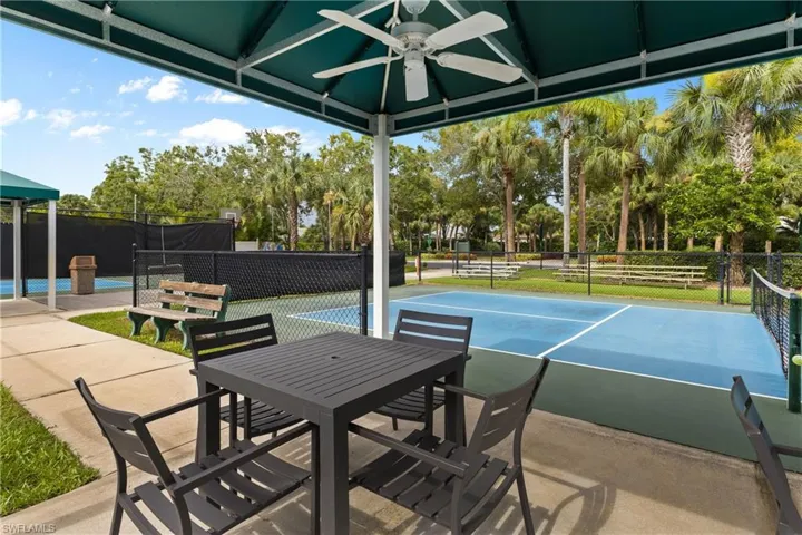View of tennis court