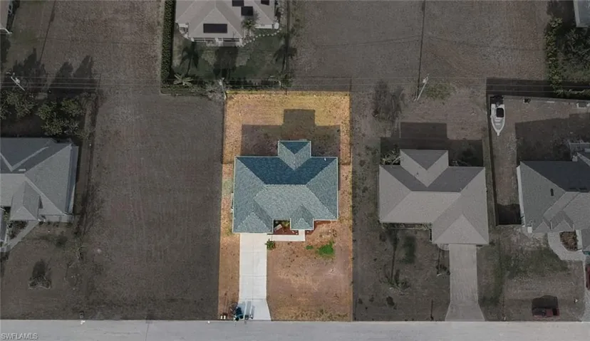 Aerial view with a residential view