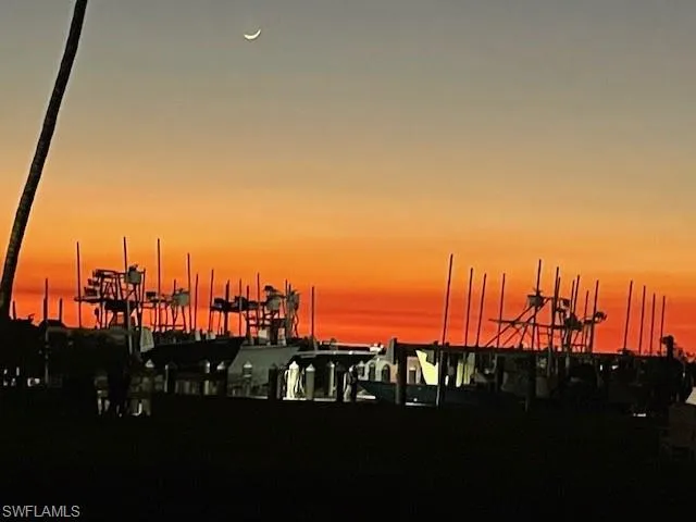 View of Pineland Marina at sunset