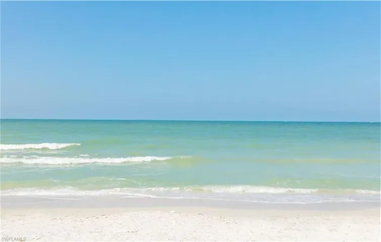 View of water feature featuring a view of the beach