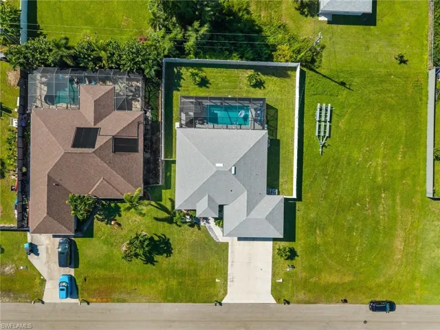 Bird's eye view of a pool