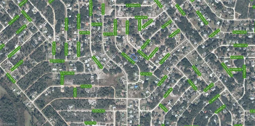 Aerial Map. Presenting a top-down perspective of the property's surrounding area and street layout