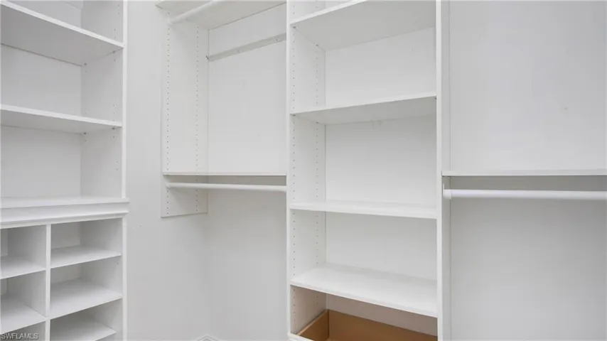 View of one of the spacious closets in Primary Bedroom