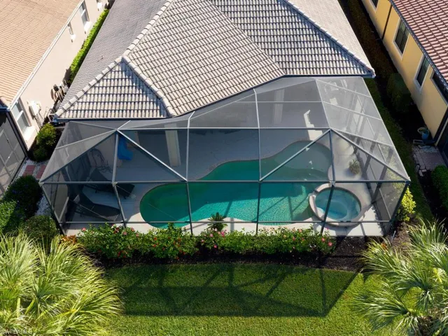 View of pool enclosure