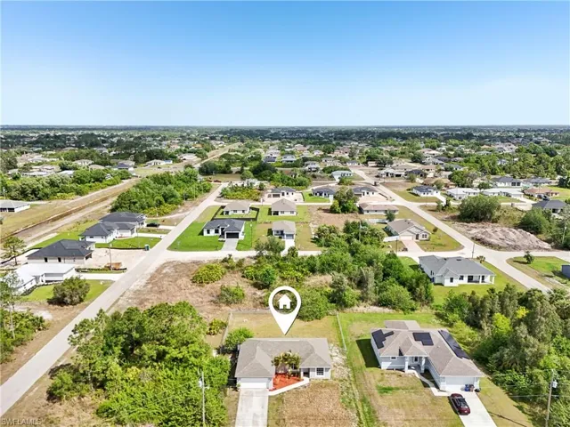 Aerial view with a residential view