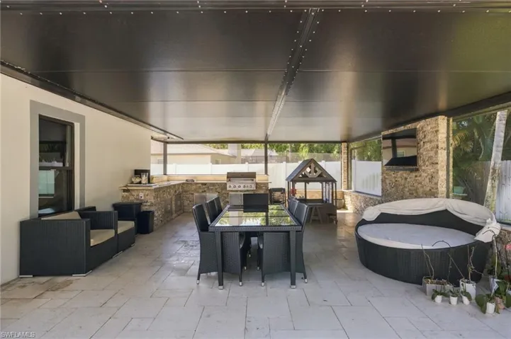 Covered oversized patio