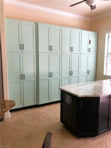 Newly painted to match kitchen!