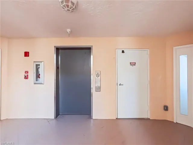Elevator is conveniently located just outside of the front door