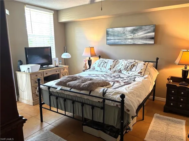 View of tiled bedroom