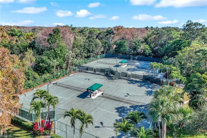 Tennis, croquet, golf, pickle ball, dog park-all nestled within this tropical forest