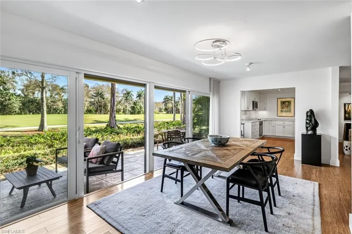 Dining area featuring  golf course views