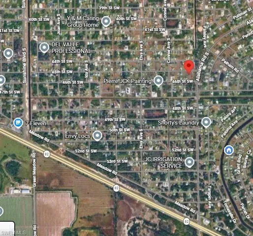 Aerial view of property's location
