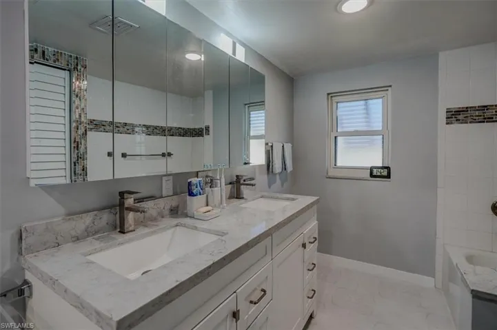 Bathroom featuring vanity