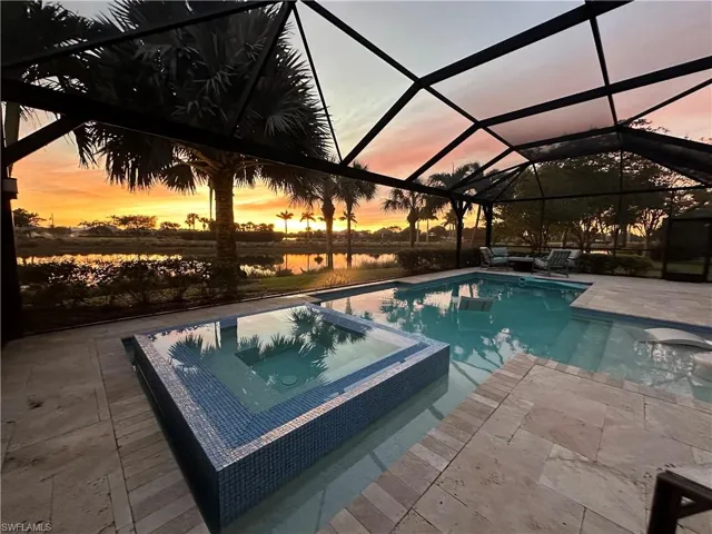 Custom Pool at Sunset