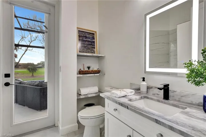Full bath with access to pool