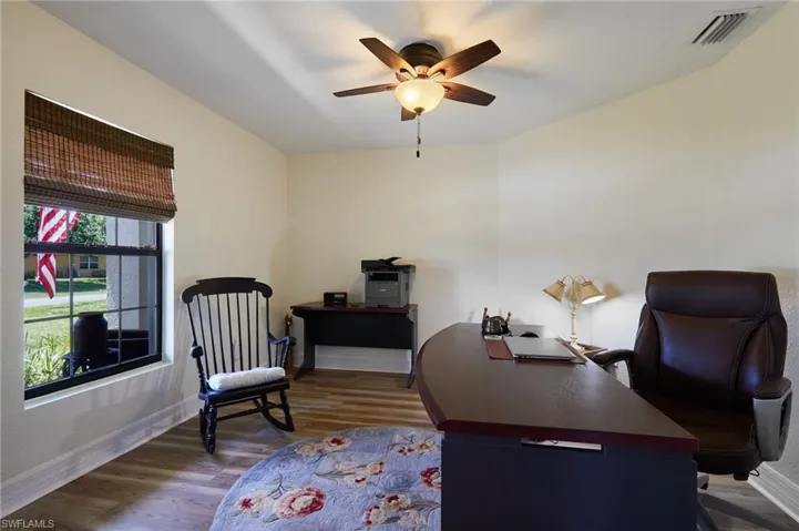 Den with French doors
