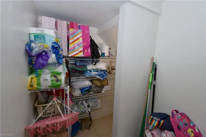 Additional storage area in the laundry room.