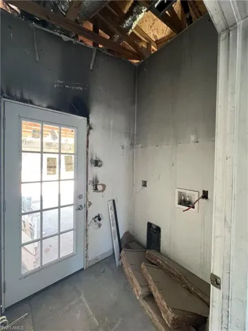 View of laundry area