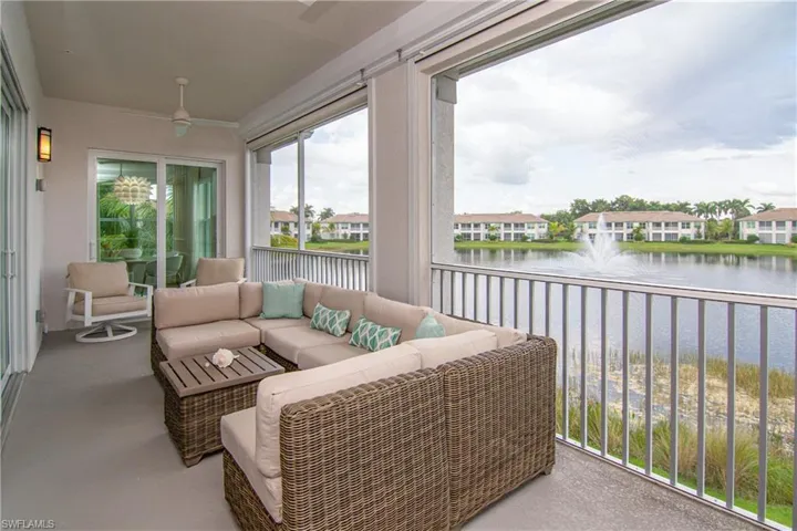 Beautiful views throughout home of Signature Club's private five acre lake with 2 lighted fountains.