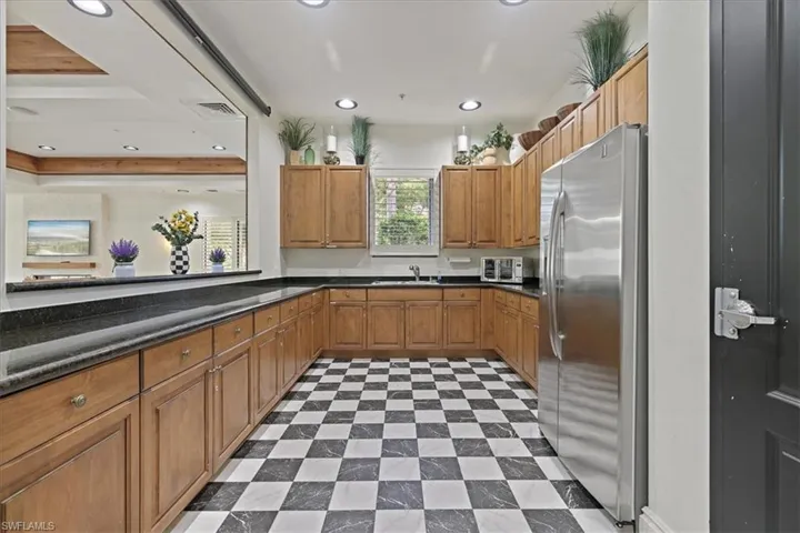 large kitchen in clubhouse