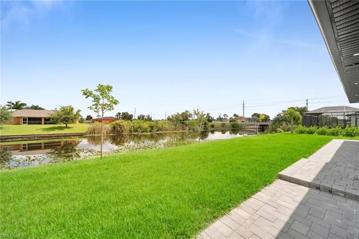 View of yard featuring a water view