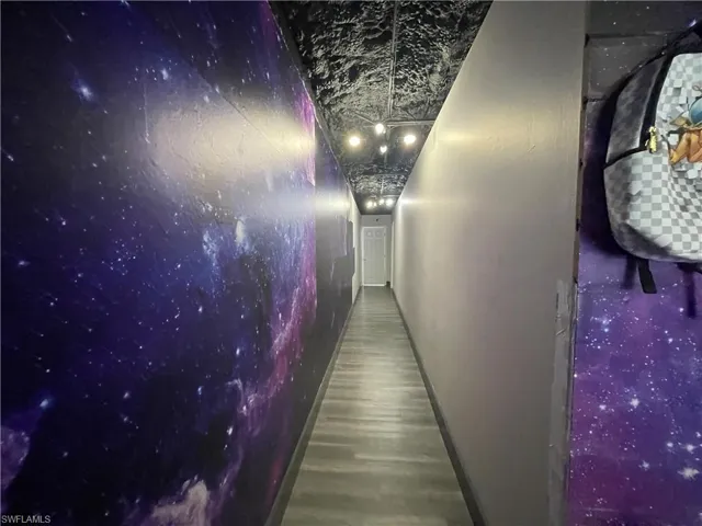Hallway featuring oil tank