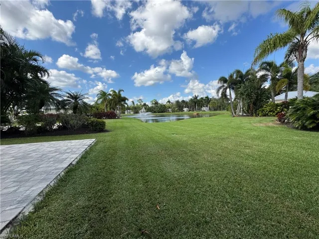 View of yard featuring a water view