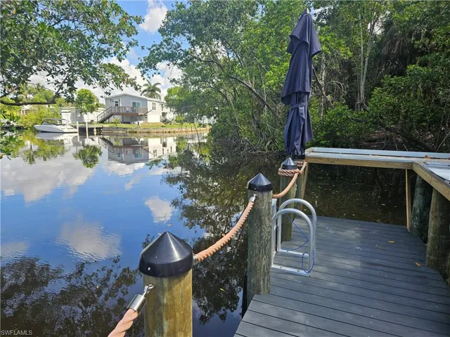 Dock with a water view