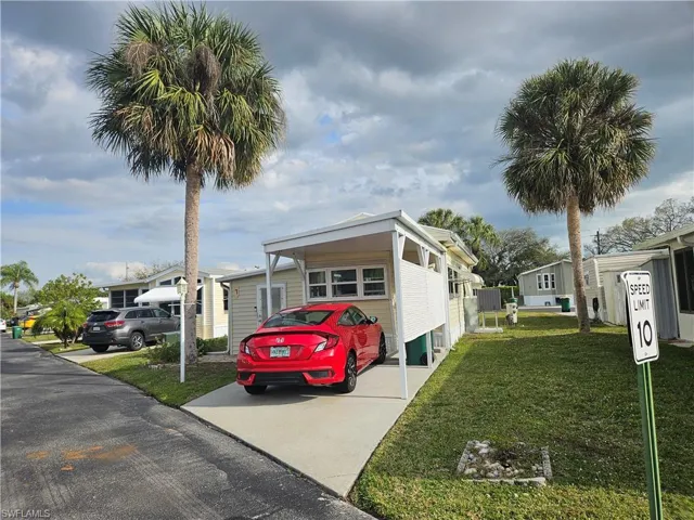 View of front of home with a front lawn