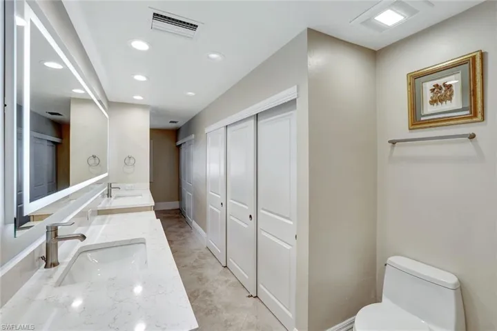 Bathroom with toilet and vanity