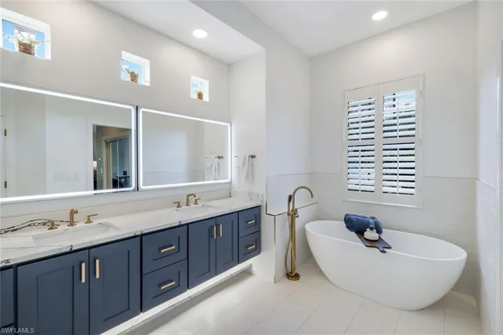 Master bath and free standing tub