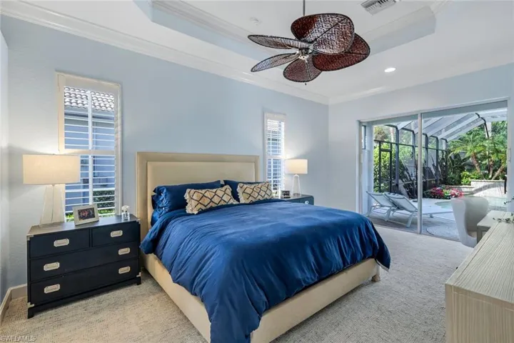 Master bedroom opens directly to pool