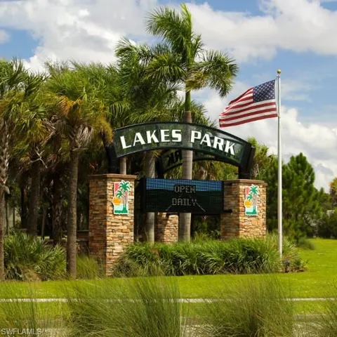 Lakes Park has a pedestrian entrance across the street from this condo.